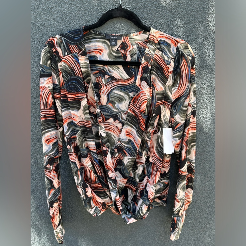 Fabulous Fall Inspired Print Blouse! Vibrant Fall Colors preps you for Fall Fun!